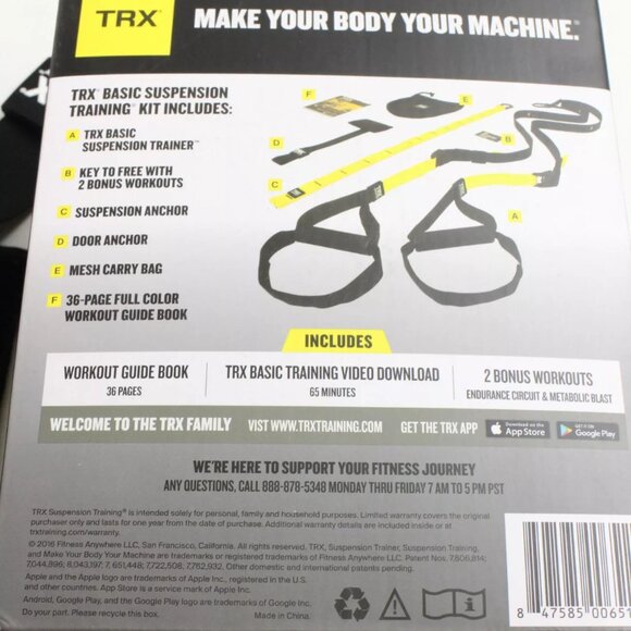NEW TRX All in One Suspension Basic Training Kit w/ Door Anchor, Workout Gear - Picture 4 of 6